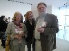 Joan Brigham, Heidi Kayser, Director of Experimental Media Gallery, Axiom, and George Fifield