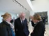 Former CAVS fellow painter Mira Cantor (L), Director Emeritus of CAVS Otto Piene and Nina Czegledy of Knowledge, Media, Design Institute at University of Toronto
