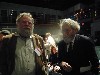 Director of Cyber Arts Festival George Fifield (L) with Otto Piene at the reception 