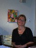 Leslie Ferrin at her gallery.