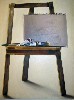 Studio objects as subject for a painting.