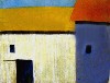 House patterns and colors evoke abstraction.