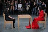 Installation view of Marina Abramovic’s performance The Artist Is Present at The Museum of Modern Art, 2010. Photo by Scott Rudd. © 2010 Marina Abramovi?. Courtesy the artist and Sean Kelly Gallery/Artists Rights Society (ARS), New York
