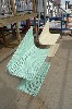 Zig Zag Benches fabricated out of perforated steel plate by Mark Favermann