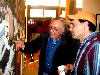 Klein discussed his painting  with the artist Jarvis Rockwell.
