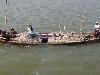 Transporting sand on Irrawaddy River