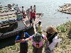 Disembarking in Mingun