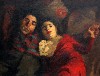 Chaim Gross with Model, 1928, Oil on canvas, 14x18"