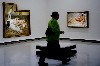 A visitor to the exhibition.