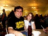 The artist David Lane and  one of his two daughters.