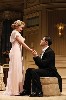 Mary Catherine Garrison as the impresario&rsquo;s daughter is not so sure of  her suitor&rsquo;s suitability. 