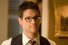 Justin Bartha in his Broadway debut moves from a wincing gofer to a star in one short evening.  