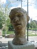 A large head by Rodin from the Burghers of Calais..