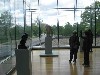 A glass encased gallery in the new wing displays works by Rodin.
