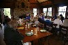 Dinner is served in the historic lodge.