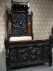 This outrageous carved bed is typical of the Cincinnati decorative arts.