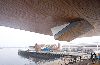 Looking under the overhang at the landmark Anthony