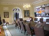 A reproduction of the Cabinet Room.