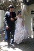 The groom strolled by blinded by love.