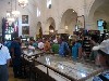 Some displays surrounded by souvenirs.