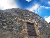 A view of the simple masonry construction.