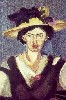 Schoenberg painted this portrait of Marie Pappenheim, the medical student who wrote the Erwartung story.  She said she wrote by intuition. Schoenberg claimed to have directed her. 