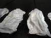 They are carved from white marble.