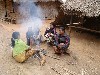 Keeping warm around the fire