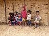 Children waiting for candy distribution