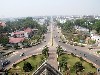 Panoramic view of city from the Patuxai