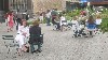 Conversation area at park with moveable chairs

