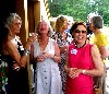 From the left the artists Benigna Chilla and Helga Orthofer, with Wendy Baptista.