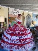 The dress was created by local collaborators.