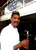 The artist enjoying an ice cream on a summer day,