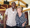 Thompson with Elayne  P. Bernstein. Giuliano photos.