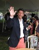 John Pizzarelli greets a fan. 
