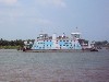 Car ferry on river