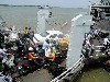 Passengers filing out of ferry