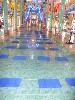 Temple interior with floor cushions