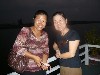Cambodian guide, Thaly, with Thai trip leader, Leky