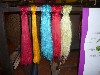 Dyed silk threads ready for loom