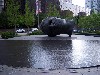 Just one sculpture among many in the downtown sculpture park in St. Louis, which is used for entertainment and respit by all.
