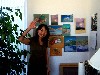 Astara and her aquarelle sketches.
