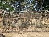 Wall segment, Elephants&rsquo; Terrace, Angkor Thom