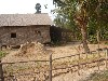 Palm leaf hut in village