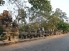 Devas pulling the trunk of seven-headed Naga, Angkor Tom