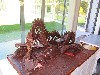 The chocolate sculpture represented a topography of the Berkshires.