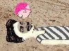 Strindberg and Helium at the Beach.