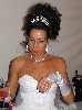 The bride exuded wedded bliss.