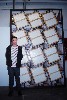 The artist Brendan Fowler with his work.